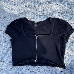 Black crop top. Forever 21 crop top. Women tops